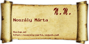 Noszály Márta névjegykártya